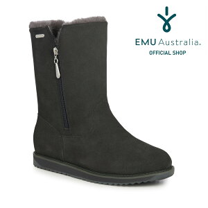 【公式】EMU AustraliaエミュGravelly 防水 シープスキン ムートン 靴 ブーツ サイドジップ サイドファスナー 天然 ウール 革 雨 雨の日 雪 対策 防寒 保温 ミドル ロング レディース メンズ 秋 冬 秋冬 公式 正規 通販 ボアファー 送料無料