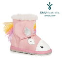 【公式】EMU Australia エミュ Magical Unicorn Walker メリノウール 天然ウール ベビーブーツ 防寒 保温 女の子 男の子 子供 新生児 赤ちゃん 幼稚園 ブーツ ファーストシューズ ベビーシューズ ボアファー かわいい 出産祝い 送料無料