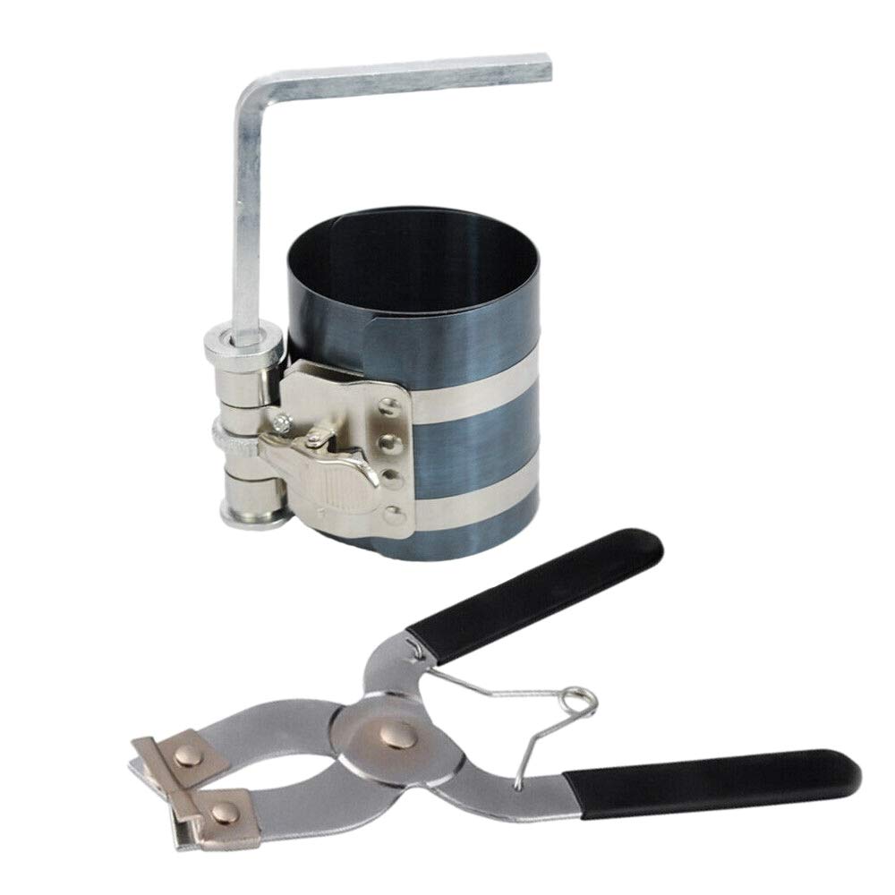 2個 ラチェット式ピストンリングコンプレッサーおよびピストンリングインストーラープライヤーツール