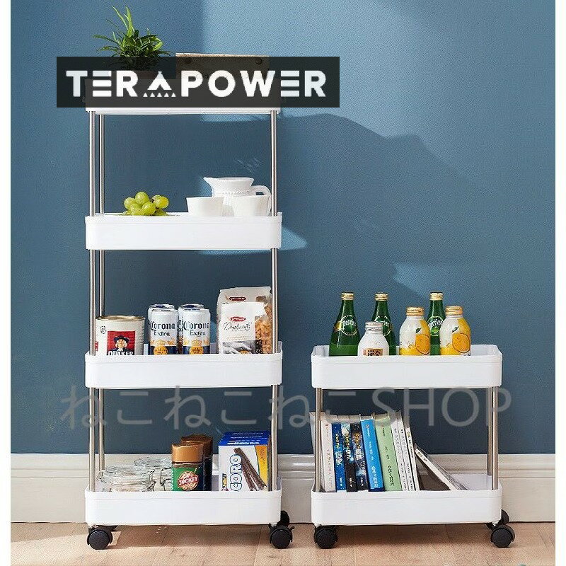 キッチンワゴン 可動式 キャスター付 ワゴン キッチン収納 整理棚 バスケットトローリー ツールワゴ