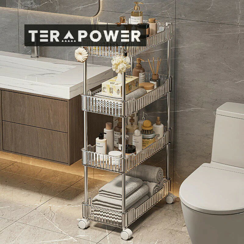 アクリル隙間ラック　収納ラック　自由に移動が出来るラック　物置ラック　トイレ収納ラック　寝室隙間..