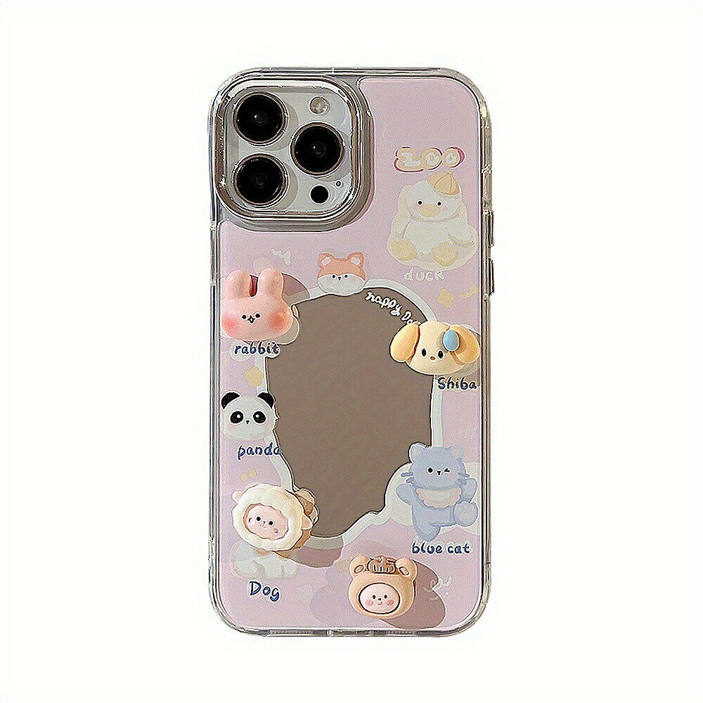 ニッチ三次元動物グラフィック保護電話ケース IPhone 11/12/13/14/12 Pro Max/11 Pro/14 Pro/15 用、誕生日、ガールフレンド、ボーイフレンドへのギフト