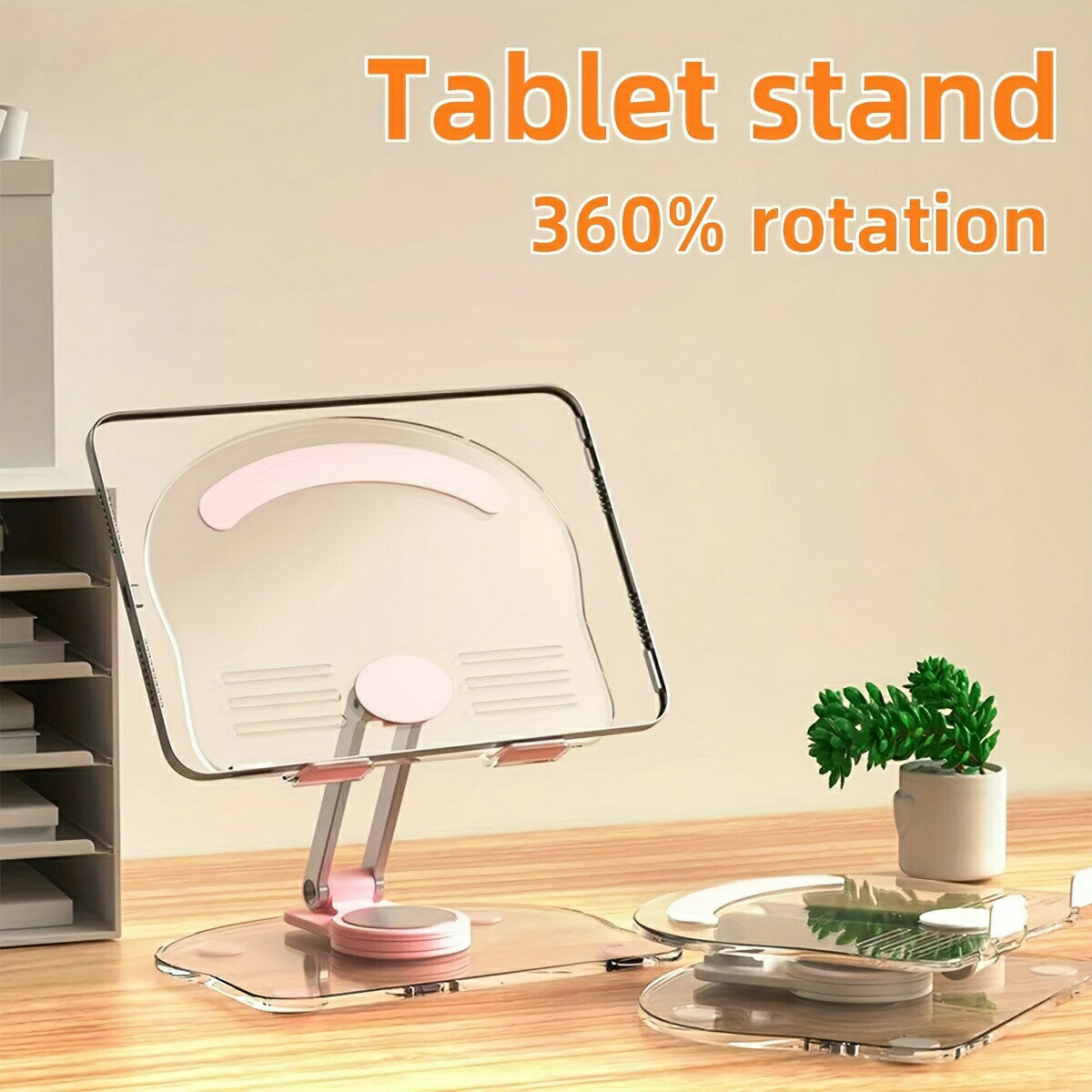 多機能デスクトップタブレットスタンド折りたたみ 360 度回転携帯電話スタンドポータブル怠惰なアクリル携帯電話スタンド