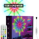 実用的だ LEDテープライト 花火 APP制御 音声同期 タイマー機能 調光可 色変化花火ライト USB給電 花火ライト 雰囲気盛り上がり TV背景 /店舗/カラオケ/庭/ホーム装飾用 音楽ledテー