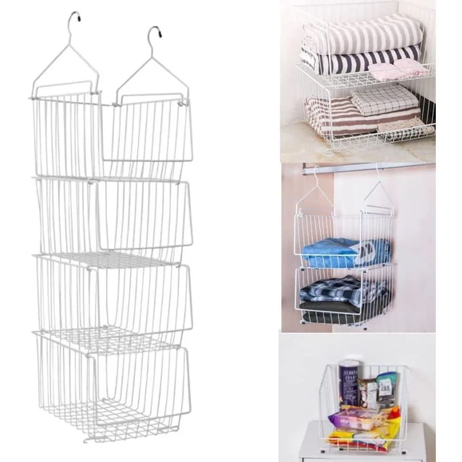 吊り下げラック 衣類ラック 複数連結つりさげ 収納 吊り棚　キッチン 戸棚下ラック吊り下げ棚 戸棚下収..