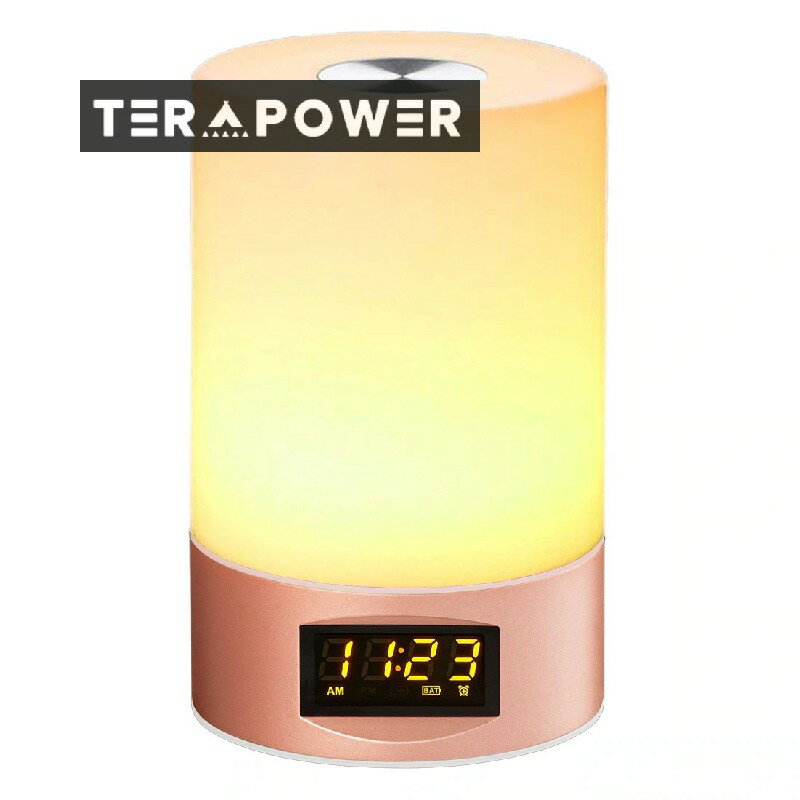 目覚まし時計 置き時計 デジタル時計 間接照明 鳥声 アラーム 授乳ライト コードレス 充電式 タッチ操作