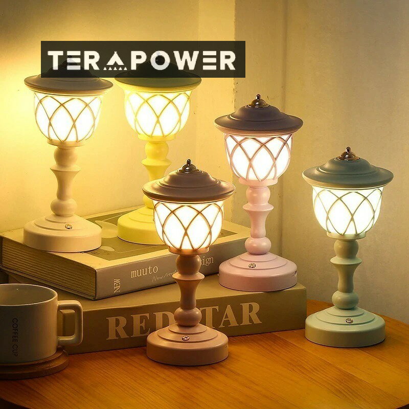 三八婦人 デークリエイティブ網紗レトロ小夜灯可愛い少女ロマンチックな寝室充電スタンド風ミニUSB