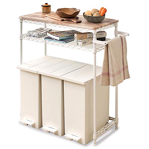 アイリスオーヤマ色：3)ホワイト アイリスオーヤマ レンジ台 キッチンラック 幅75*奥行36*高さ90cm ロ..