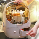 メイクボックス コスメボックス 化粧品収納 多機能 持ち運び 小物入れ 防塵 防水 美容 大容量 卓上収納 アクセサリー プレゼント 洗面所 母の日(3)