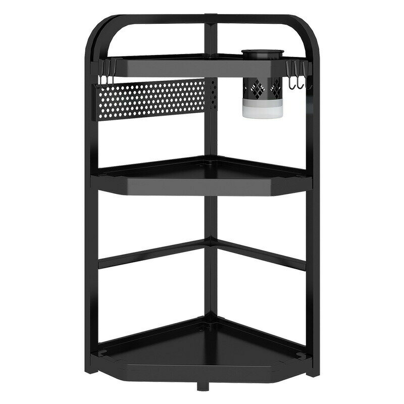 キッチンコーナー棚調味料料油塩醬酢収納棚壁掛け家庭用カウンター三角形調味料棚