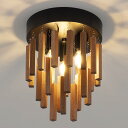 シーリングライト おしゃれ 北欧 3灯 E12 木 天井照明 LED 明るい モダン ダイニング インテリア