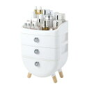 化粧盒引き出し式整理神器机面収納スキンケア用品棚実木脚防塵収納盒(3)