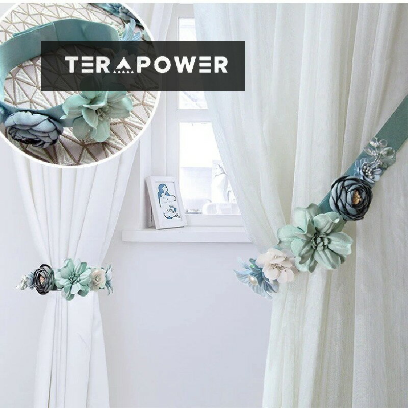 カーテンアクセサリー カーテンタッセル マグネット 1本 カーテン止め フラワー 可愛い 人気 小物