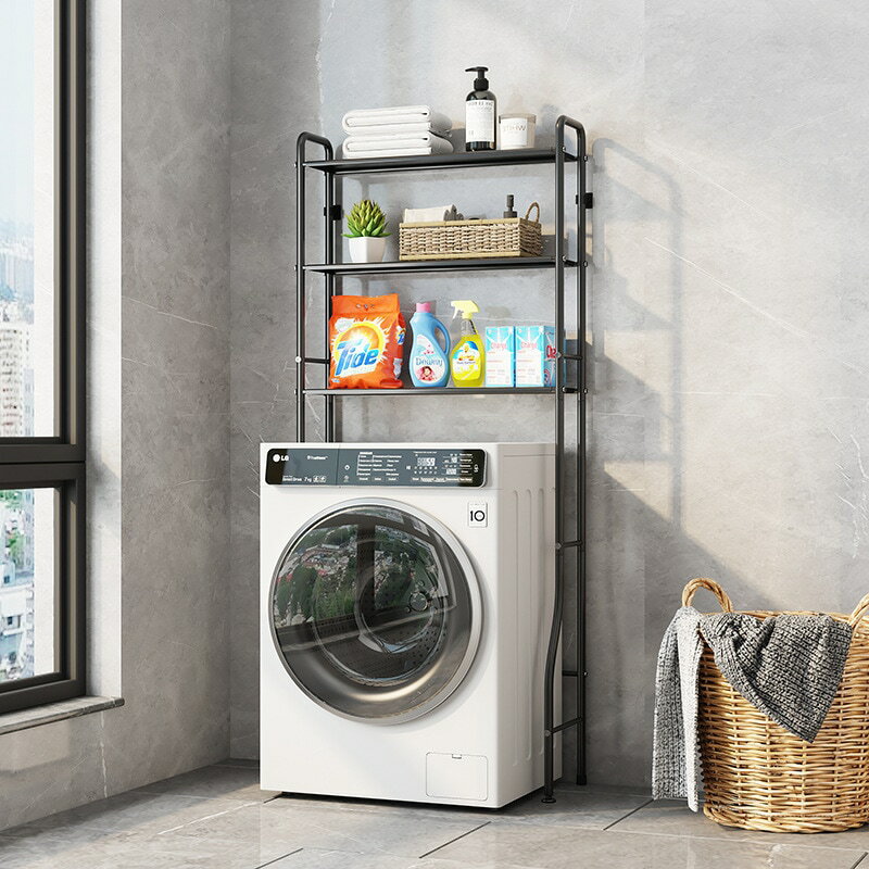 トイレ収納棚バルコニー洗濯機棚整理棚多層着地仕切り棚鋼管鉄芸