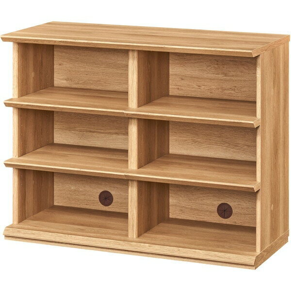 ナチュラルブラウン ナチュリカ オープンラック (幅90cm) メーカー直送