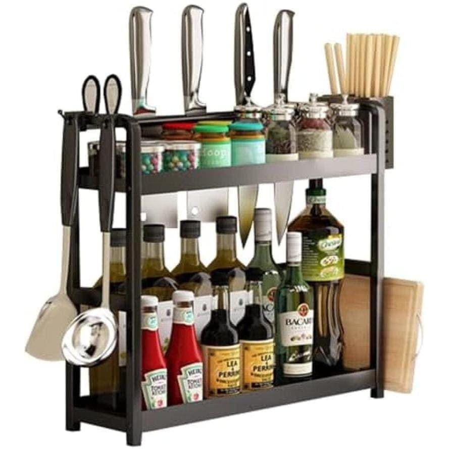 ラック 多機能 調味料棚 ファッションキッチン収納 大容量 卓上収納 多層収納ラック キッチン収納棚 調..