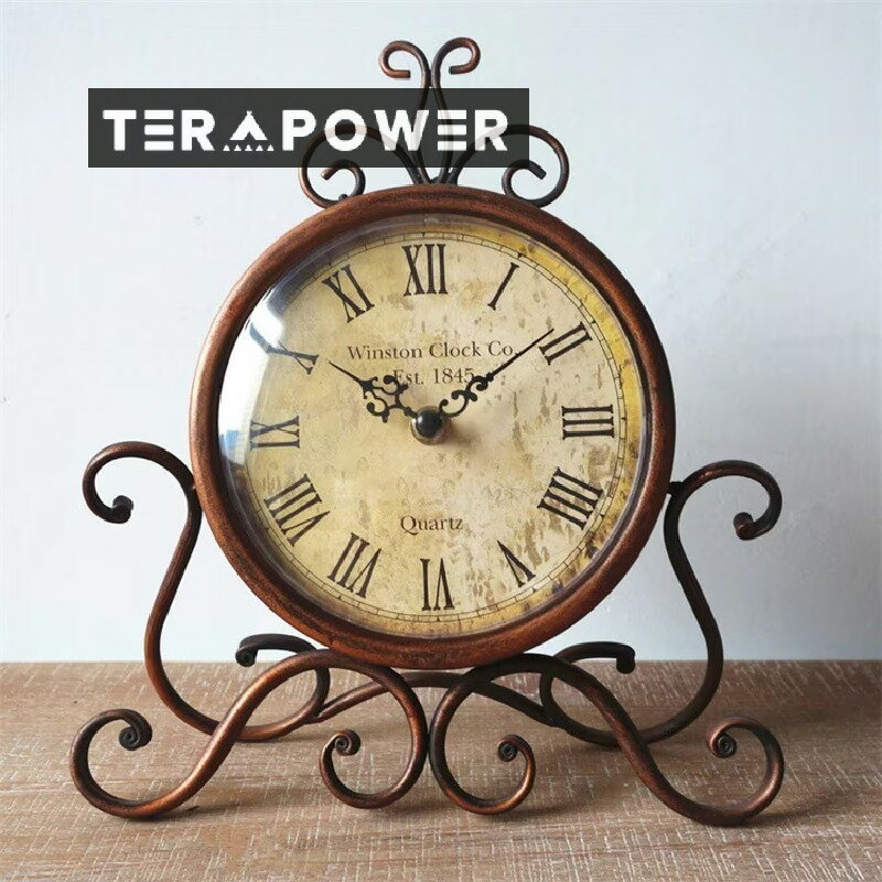 スタイル 大人気 ヨーロッパ式 置き時計 レトロ デザインセンス 鉄芸 卓上置時計 リビング装飾 時計 卓..