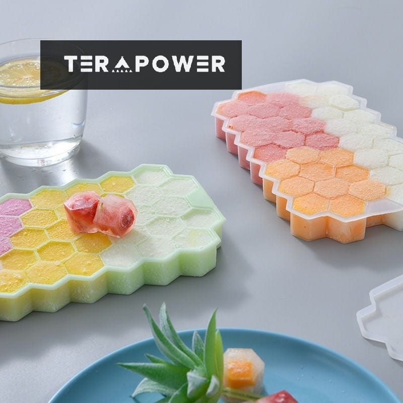 家庭用製氷アイスキューブ型 37 ハニカム食品グレードシリコン製氷皿型蓋付きハニカム製氷皿