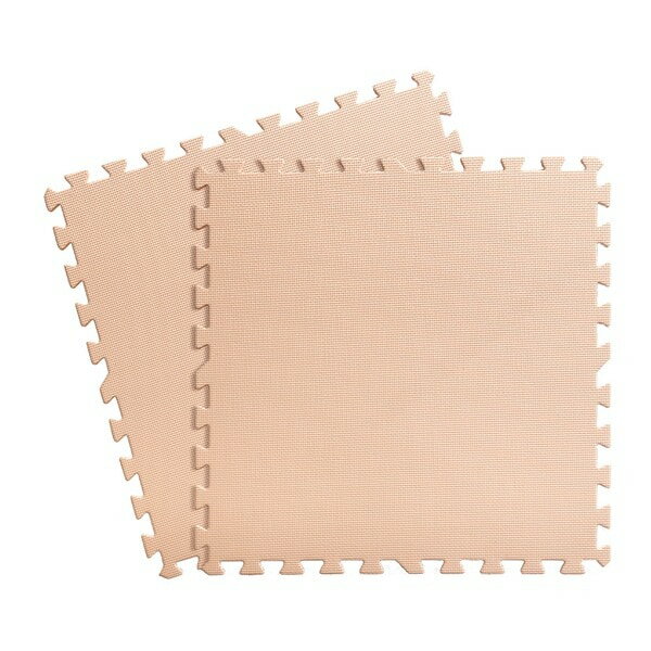 サイドパーツ付ジョイントマット 8枚セット（大判60cm） 低ホルムアルデヒド 防音 保温 ベージュ