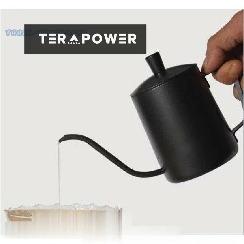 今も人気コーヒードリップポット350ML600MLステンレスドリップケトルハンドドリップコーヒーポットファイン口ポットブラックzh-110