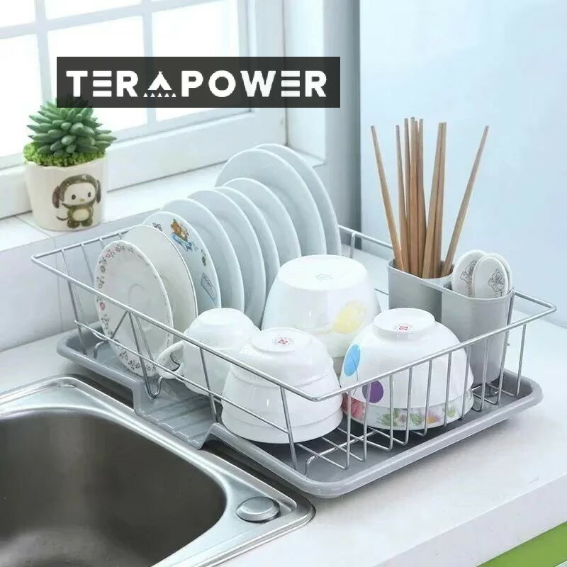 水切りディッシュラック キッチンラック 収納ラック 水切りバスケット キッチン物干し 大型食器ラック ..