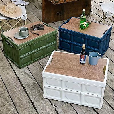 折りたたみ 収納ケース洋服 衣装大容量 木蓋付き多機能 家庭用 車載用 アウトドア用 携帯便利