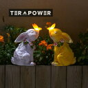 ホームバルコニーオーナメントシミュレーションかわいい蝶ウサギの彫刻ソーラー照明屋外庭ガーデン装飾