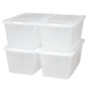 アイリスオーヤマアイリスオーヤマ プラスチック衣装ケース(フタキャスターつき) 4個セット