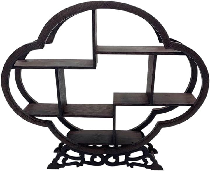 アンティーク 調 木製 飾り棚 ラック 花台 盆栽台 香炉台 瓶台 珍品棚 中国茶器 オブジェ ディスプレイ..