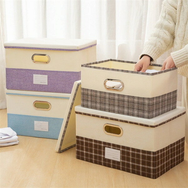 実用的だ 3個 大 中 小 収納ボックス 折り畳み 収納ケース 押入れ収納 衣装収納ボックス フタ付き おし..