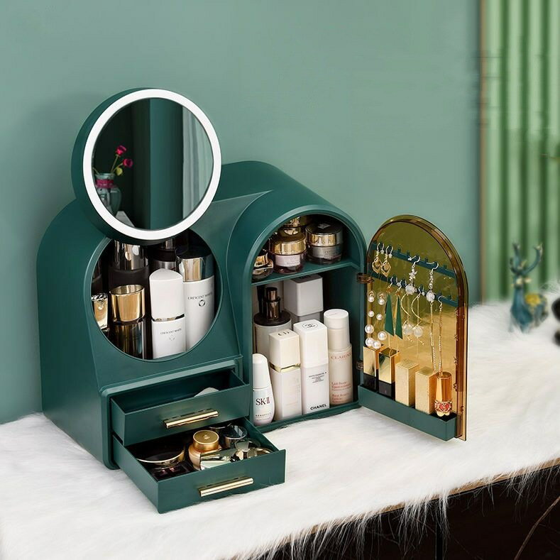 ネットレッド し メイクボックス 多機能 ファッション 3色 デスクトップ スキンケアックス