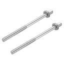 ドラムテンションロッド バスドラム用 ハードウェア部品付属品 12#-24 UNC x 80mm 2本(3)