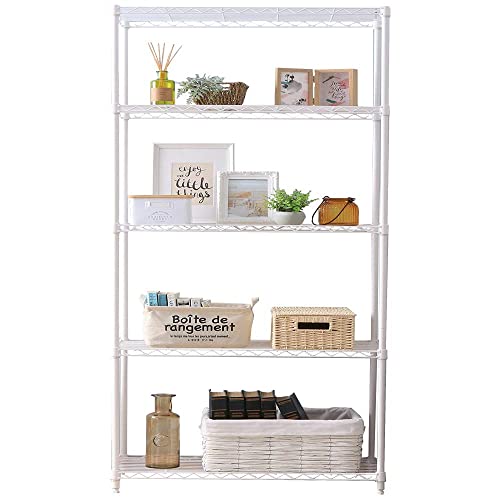 アイリスオーヤマ色：ホワイト サイズ：幅75cm アイリスオーヤマ カラーラック メタルラック 5段 ホワイト 防サ