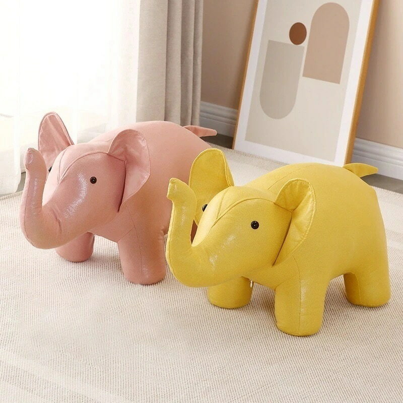 象の形をした動物スツールホームスツール子供シート小さなベンチかわいい靴交換スツールロースツール