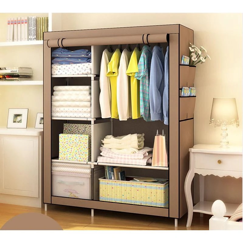 ワードローブ 大容量 105奥行45高さ165cm クローゼット不織布カバー付き ハンガーラック 省スペース 防..