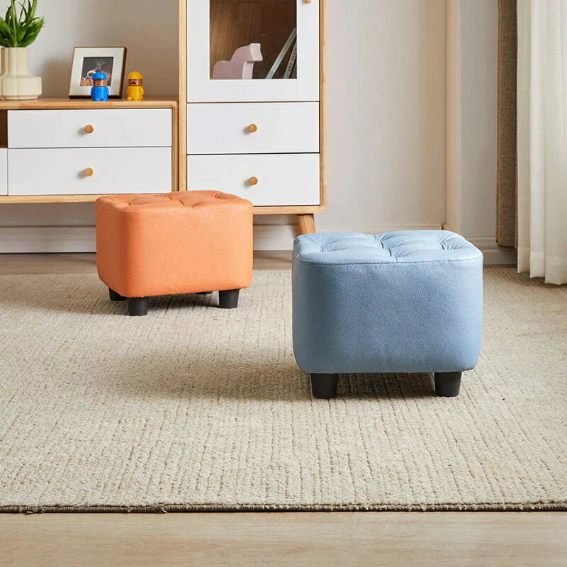 無垢材の小さなスツールホーム厚みのあるシンプルでモダンな靴交換用の小さなベンチスツールリビングソファスツール子供用ロースツール