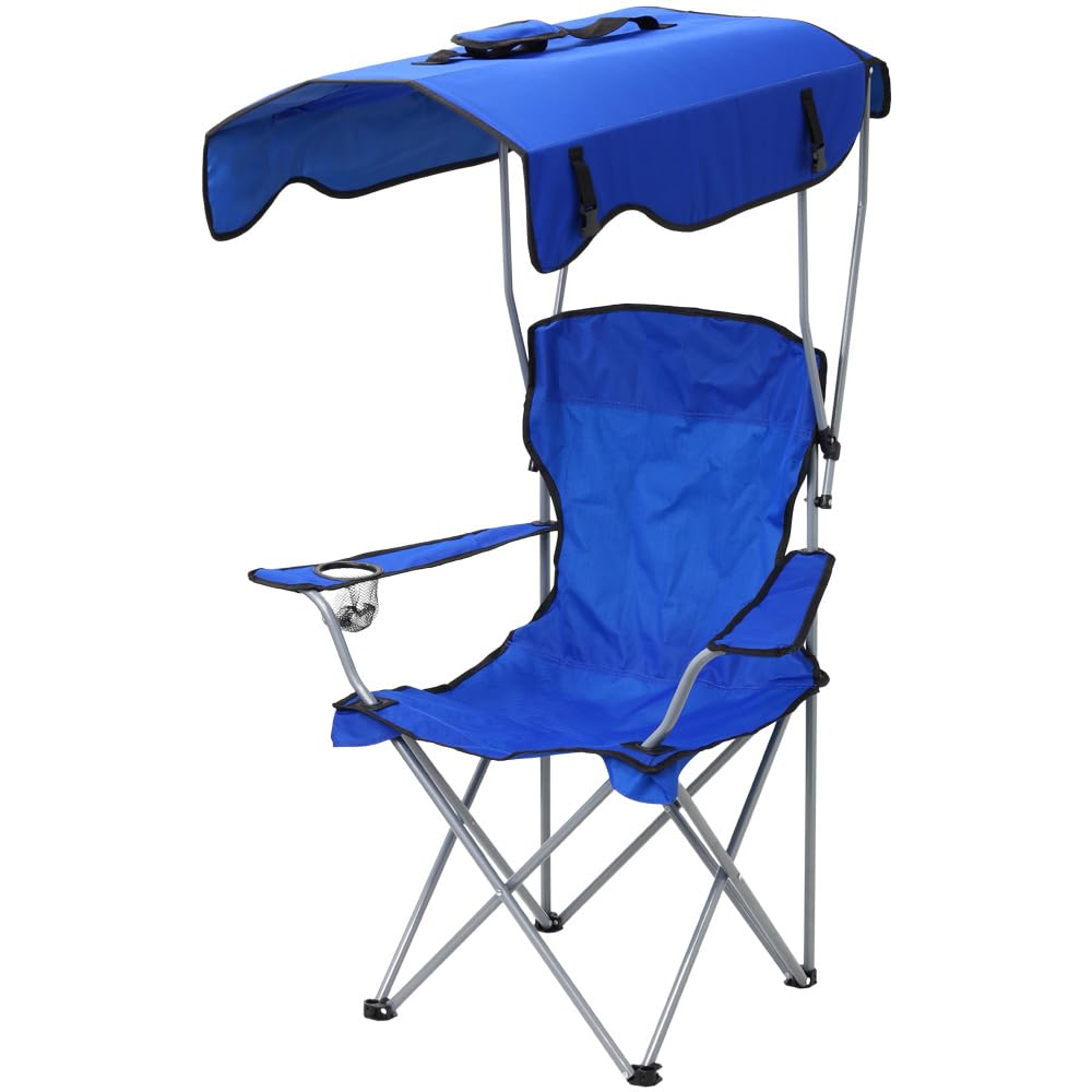 折りたたみチェア 折り畳みチェア 屋根付き 椅子 イス キャンプチェア サンシェード シェード 日よけ ..