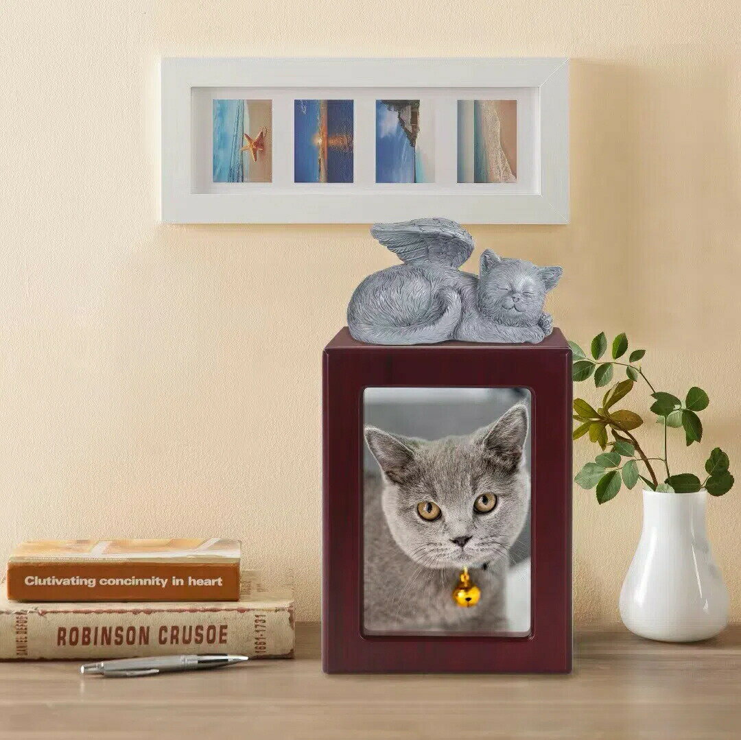 木製猫骨灰箱ペット葬儀用品猫犬棺箱実木骨灰箱愛寵最後の家