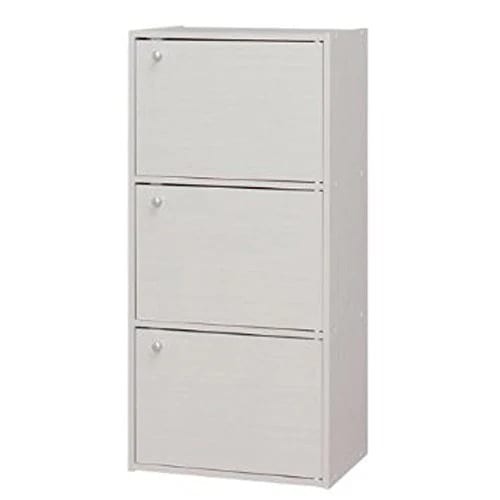 アイリスオーヤマアイリスオーヤマ カラーボックス 3段 ドア付き 収納ボックス 本棚 幅41.5奥行29高さ88cm オフホワイト