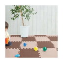 グラビア極厚ジョイントマット300x300mm 20mm厚 ブラウン/グレイッシュベージュ1パック(4枚)
