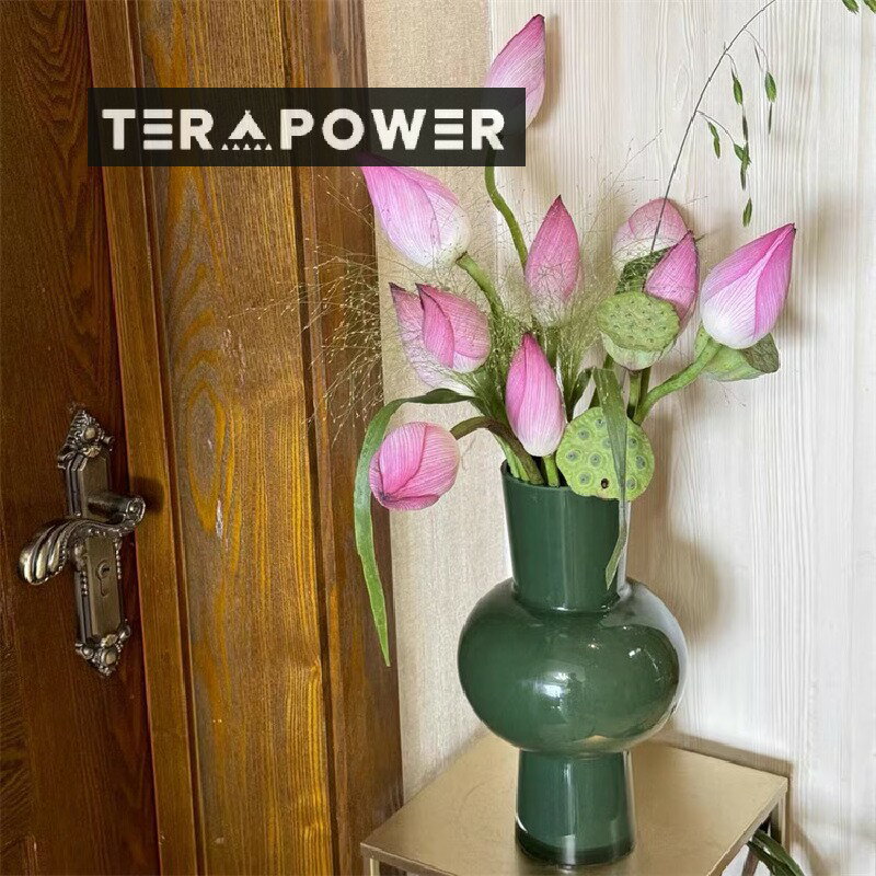 早い者勝ち 瑠璃 レトロ 太っ腹の花瓶 ギャザリング 家の置物 リビングの置物 水養 花瓶 フラワーアレンジメント