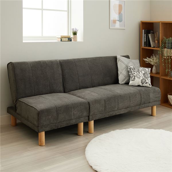 スタイリッシュソファベッド メランジ グレー