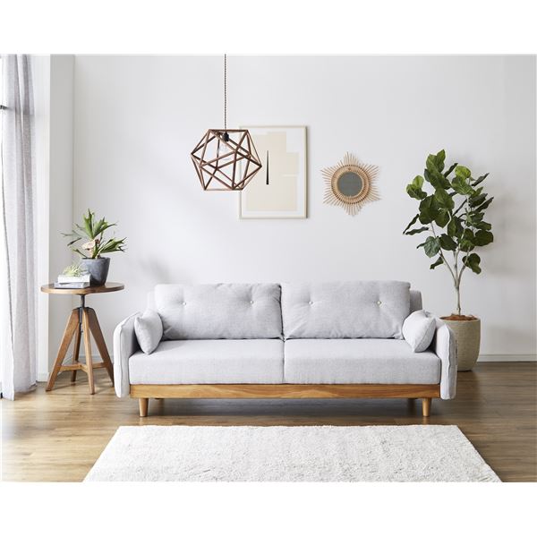 ソファベッド ライトグレー