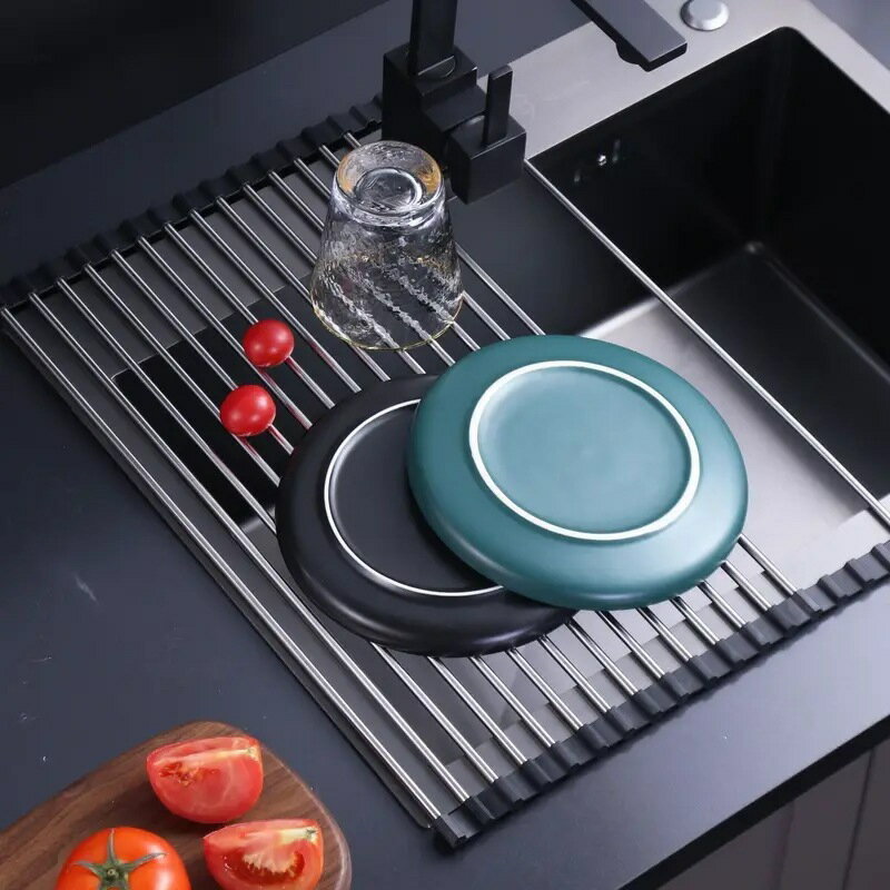 ステンレスキッチンローラーシャッター ボウルホルダー シンク 折りたたみ式