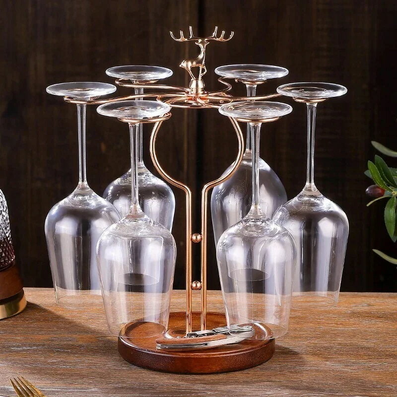 ワイングラスラッククリエイティブヘラジカワイングラス収納ラッランワインキャビネット装飾装飾品工場..