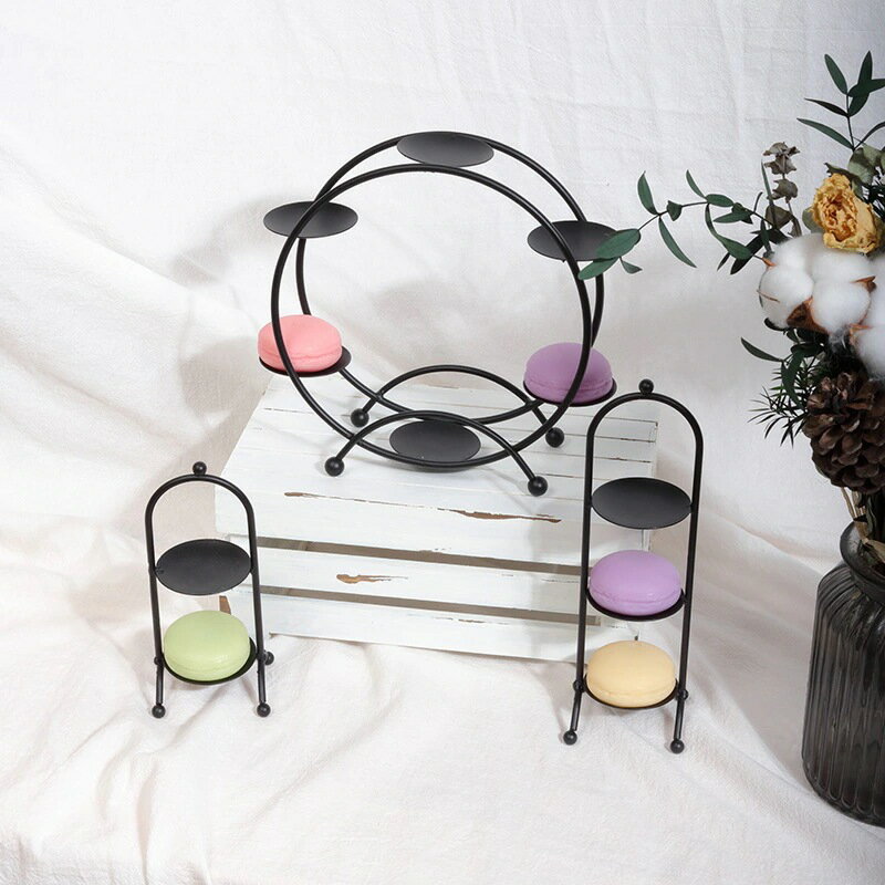 シンプルなデザート台お菓子棚レトロ観覧車マカロンケーキ棚展示棚置物陳列台新モデル