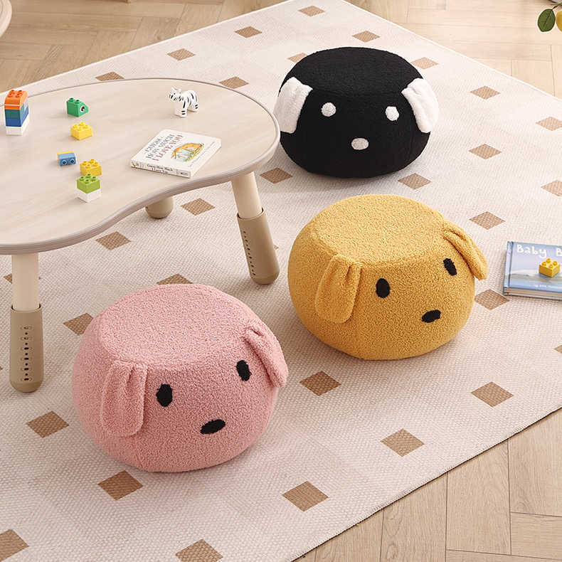 さなスツールホームベンチソファスツールファッション無垢材漫画スツールかわいい動物靴交換スツールベビーロースツール