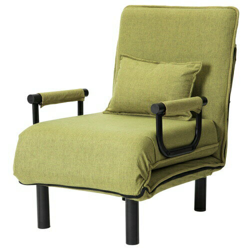 折りたたみソファー ソファベッド1人掛け 省スペース硬め