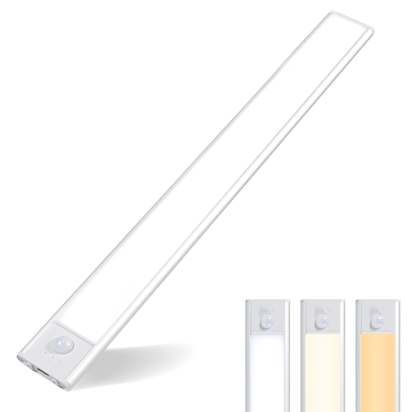 人感センサー LED バーライトクローゼット 階段ライト 足元灯 室内 120°5m距離 明暗センサー マグネッ..