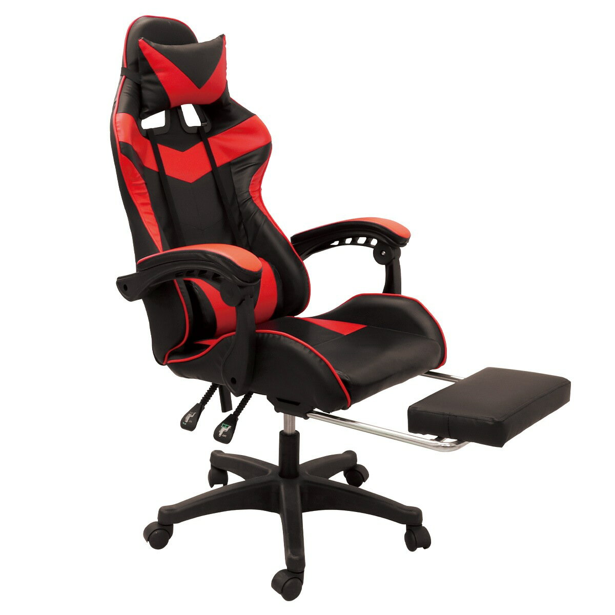 ゲーミングチェア 座椅子 ピンク 白 オフィスチェア リクライニング オットマン付き 通気性 フットレスト 肘掛け かわいい レディース メンズ 配信